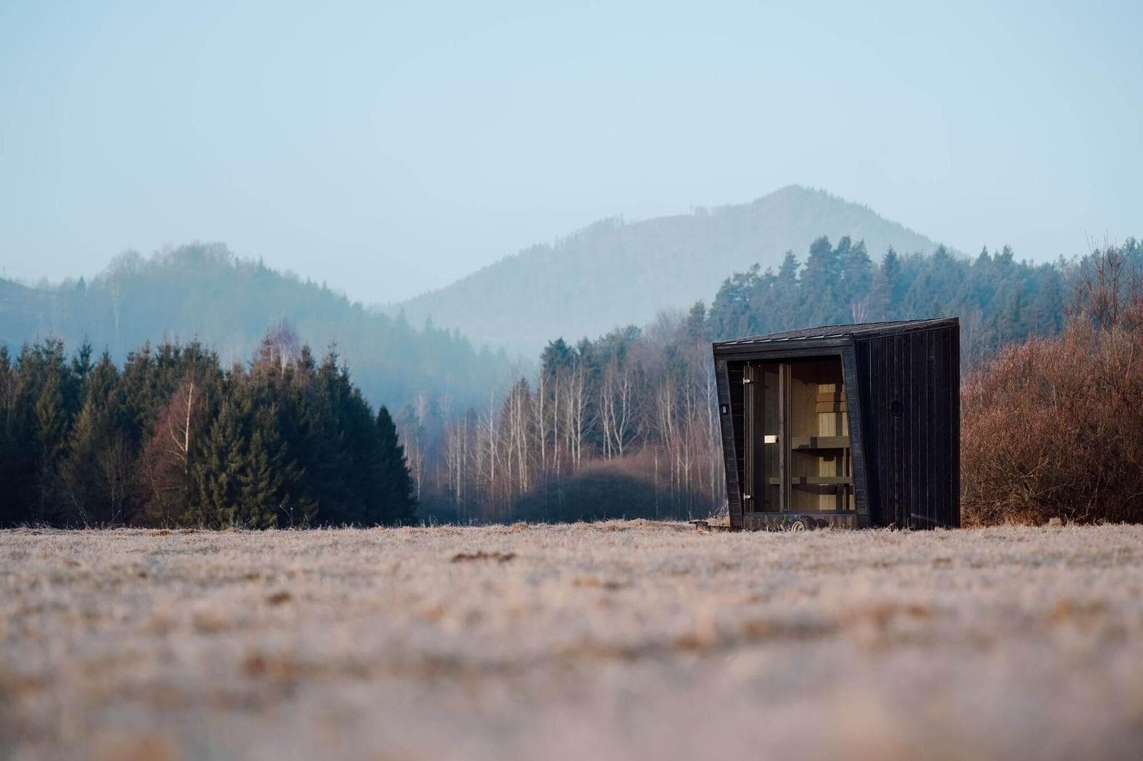Yuki Sauna in a snowy mountain landscape